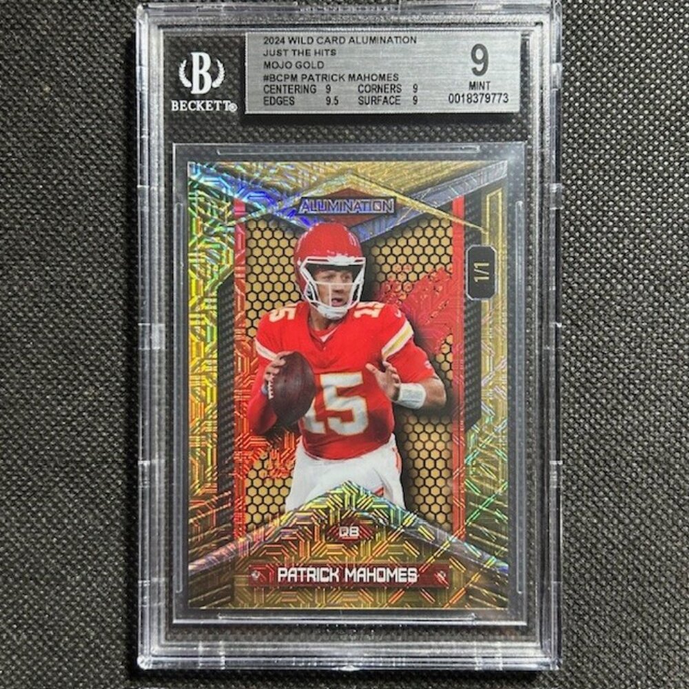 2024 Wild Card Alumination Gold Mojo Patrick Mahomes 1/1 Chiefs BC-PM BGS 9 MINT